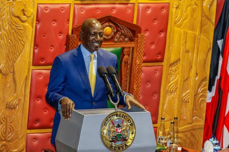 President William Ruto at National Assembly.